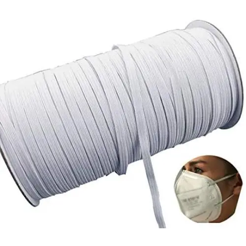 MYUREN 100 Yards Length 1/4 Inch Width Braided Elastic Band White Elastic Cord Heavy Stretch High Elasticity Knit Elastic Band for Sewing Crafts DIY,Bedspread, Cuff MYUREN 100 Yards Length 1/4 Inch Width Braided Elastic Band White Elastic Cord Heavy Stretch High Elasticity Knit Elastic Band for Sewing Crafts DIY,Bedspread, Cuff