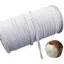MYUREN 100 Yards Length 1/4 Inch Width Braided Elastic Band White Elastic Cord Heavy Stretch High Elasticity Knit Elastic Band for Sewing Crafts DIY,Bedspread, Cuff MYUREN 100 Yards Length 1/4 Inch Width Braided Elastic Band White Elastic Cord Heavy Stretch High Elasticity Knit Elastic Band for Sewing Crafts DIY,Bedspread, Cuff