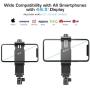 Phone Tripod Mount Adapter with 360 Degree Swivel Ball Head + Phone Clamp, KDD Adjustable iPhone Tripod Mount for iPhone 11 Pro Max, Samsung and Other Smartphones