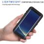 Lanhiem Galaxy S8 Case, IP68 Waterproof Dustproof Shockproof Case with Built-in Screen Protector, Full Body Sealed Underwater Protective Cover for Samsung Galaxy S8 (Black)