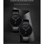 Mens Watches Ultra-Thin Minimalist Waterproof-Fashion Wrist Watch for Men Unisex Dress with Leather Band
