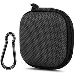 Earphone Case, Music tracker Portable Travel EVA Headphone Storage Bag Earbud & Cell Phone Accessories Organizer Carrying Case Pouch with Carabiner