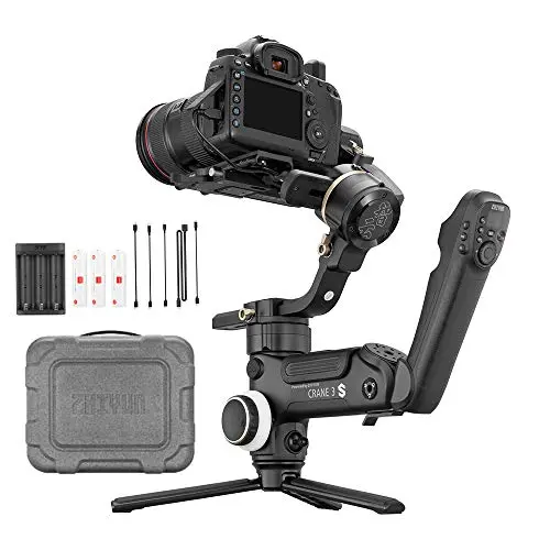 Zhiyun Crane 3S 3-Axis Handheld Gimbal Stabilizer for DSLR Cameras and Camcorder, 6.5kg Payload, Extendable Roll Axis, 12 Hours or Longer Continuous Uptime, DC-in, W TransMount SmartSling Handle Zhiyun Crane 3S 3-Axis Handheld Gimbal Stabilizer for DSLR Cameras and Camcorder, 6.5kg Payload, Extendable Roll Axis, 12 Hours or Longer Continuous Uptime, DC-in, W TransMount SmartSling Handle