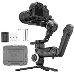 Zhiyun Crane 3S 3-Axis Handheld Gimbal Stabilizer for DSLR Cameras and Camcorder, 6.5kg Payload, Extendable Roll Axis, 12 Hours or Longer Continuous Uptime, DC-in, TransMount SmartSling Handle