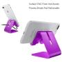 Rumfo Cell Phone Stand, Universal Portable Aluminum Desktop Charger Mount Holder Metal Charging Dock Cradle for Nintendo Switch iPhone Samsung Android Smartphones and Tablets (Purple)