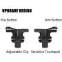 Techpitara Gaming Trigger Fire Button Gaming L1R1 Shooter Controller PUBG Red Black for Smartphones