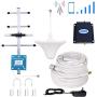 AT&T Cell Phone Signal Booster T-Mobile US Cellular Band12/17 4G LTE Cell Signal Booster ATT Cell Phone Booster Repeater Amplifier 700Mhz FDD Mobile Signal Booster with Ceiling+Yagi Antennas for Home