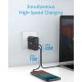USB C Charger, Anker 60W PIQ 3.0 & GaN Tech Dual Port Charger, PowerPort Atom III (2 Ports) Travel Charger with a 45W USB C Port, for USB-C Laptops, MacBook, iPad Pro, iPhone, Galaxy, Pixel and More