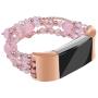 Wolait for Fitbit Charge 2 Bands, Handmade Fashion Pearl Bracelet with Elastic Strech for Women Girls (Pink)