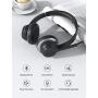 Mpow Bluetooth Headset V5.0 with Dual Microphone, Wireless PC Headphones,CVC8.0 Noise Canceling, On Ear for Computer,Cell Phone, Call Center, Office, Skype, 22 H Talk Time,Soft Earpad (Wired Optional)