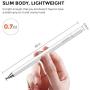 JOYROOM Stylus Pen for iPad, Capacitive Pencil for Kid Student Drawing, Writing, High Sensitivity, with Artist Glove(Palm Rejection), for Touch Screen Devices Tablet, Smartphone (White)
