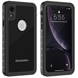 OUNNE iPhone XR Waterproof Case, Full Sealed Underwater Cover Dustproof Snowproof Shockproof Waterproof Phone Case for iPhone XR (Black)