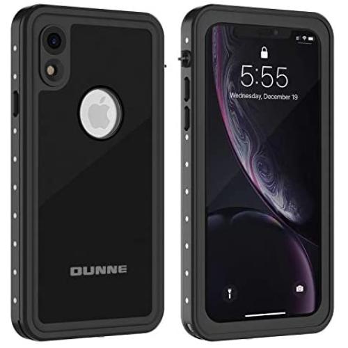 OUNNE iPhone XR Waterproof Case, Full Sealed Underwater Cover Dustproof Snowproof Shockproof Waterproof Phone Case for iPhone XR (Black)