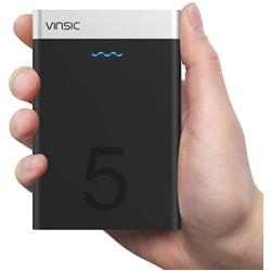 Power Bank, Vinsic Classic 5000mah Power Bank, Powerful External Mobile Charger Pack Battery for iPhone 6 5S/S/4S, iPad, iPod, Samsung Nokia Devices, Cell Phones, Tablet Pcs (Black)