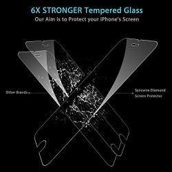 Syncwire Screen Protector for iPhone 8 Plus / 7 Plus [3-Pack], 9H Hardness Anti-Fingerprint Tempered Glass for iPhone 8 Plus/7 Plus [Screen-Alignment Frame Included, Bubble-Free, 3D-Touch Support]