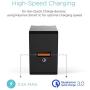 Quick Charge 3.0 18W USB Wall Charger, KEYMOX Fast Charging Cell Phone Adapter Compatible with Samsung Galaxy Note8 / S9 /S8 / S8+, LG G6 / V30, HTC 10 and More Devices-Qualcomm Certified (Black)