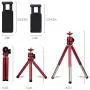 Lightweight Mini Webcam Tripod for Logitech Webcam C920 C922 Small Camera Tripod Mount Cell Phone Holder Stand (Red)