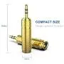 3.5mm (1/8 inch) Male to 6.35mm (1/4 inch) Female Stereo Audio Headphones Adapter, 3.5 to 6.35 mm Converter, 2 Pack-Gold Plated 3.5mm (1/8 inch) Male to 6.35mm (1/4 inch) Female Stereo Audio Headphones Adapter, 3.5 to 6.35 mm Converter, 2 Pack-Gold Plated