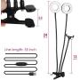 Selfie Ring Light for Phone,Double LED Ring Light with Stand and Phone Holder for Live Stream/Makeup,Small Ring Light with 3 Light Modes and 10 Brightness Levels