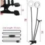 Selfie Ring Light for Phone,Double LED Ring Light with Stand and Phone Holder for Live Stream/Makeup,Small Ring Light with 3 Light Modes and 10 Brightness Levels Selfie Ring Light for Phone,Double LED Ring Light with Stand and Phone Holder for Live Stream/Makeup,Small Ring Light with 3 Light Modes and 10 Brightness Levels