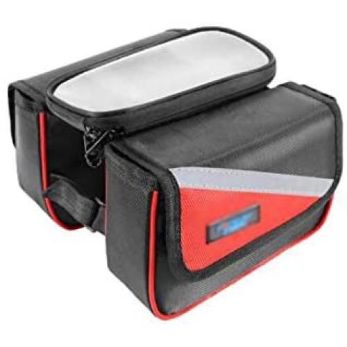 ZFF Bicycle Bag on The Tube Package Front Bag Accessories Waterproof Wear-Resistant Fabric Sensitive Touch Mobile Phone Accessories Riding Bag