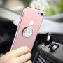 Finger Ring Stand, ICEYA 360° Rotation Mirrior Phone Grip Kickstand for Magnetic Car Mount Compatible with for iPhone X 8 7/7 Plus,Samsung Galaxy S8/S7 etc.(Silver)
