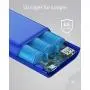 Anker PowerCore 10000 Portable Charger, One of The Smallest and Lightest 10000mAh External Battery, Ultra-Compact High-Speed-Charging-Technology Power Bank for iPhone, Samsung Galaxy and More (Blue)