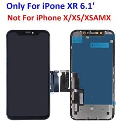 Premium Screen Replacement for iPhone XR (6.1 inch) Touch LCD Complete Repair kit - Digitizer Display Glass Replacement with Back Plate, Waterproof Adhesive, Tempered Glass, Tools, Instruction