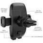 Phone Holder for Car, WizGear Car Phone Mount Air Vent Cell Phone Holder for Car, Air Vent Phone Holder for Car with Twist Lock Base Compatible with iPhone Xs/XS Max / 8/7 / 6, Galaxy S and More