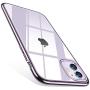 TORRAS Crystal Clear iPhone 11 Case, [10X Anti-Yellowing] Thin Slim [Anti-Scratch] Shockproof Soft TPU Rubber Cover Case for iPhone 11 6.1 inch, Purple