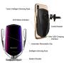 Survival-Pax Co. Smart Sensor Wireless Car Charger Mount, Automatic Clamping QC/QI 10W Fast Charging Car Charger Holder Compatible with iPhone 11/Xs/Xs Max/XR/X,Samsung Note 9/S9/ S9+/S8 etc (Gold)