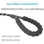 iYoShop 6FT Extremely Durable Slip Dog Rope Training Leash with Comfortable Padded Handle and Highly Reflective Threads Quality Slip Lead for Small Medium and Large Dogs, Black, Medium Large (6 FT)