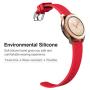 MoKo Band Compatible with Samsung Galaxy Watch 3 41mm/Galaxy Watch 42mm/Galaxy Watch Active/Active 2/Galaxy Gear S2 Classic/Ticwatch E/2/Vivoactive 3, 3-Pack 20MM Silicone Strap - Red&Green&Purple