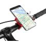 Enrilior Bicycle Aluminum Alloy Mobile Phone Bracket Bike Handlebar Clip Stand Navigation Holder(Red)