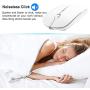 Bluetooth Wireless Mouse, Dual Mode Slim Rechargeable Wireless Mouse Silent Cordless Mouse with Bluetooth 4.0 and 2.4G Wireless, Compatible with Laptop, PC, Windows Mac Android OS Tablet (White)