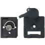 Konsait Black Camera 323 Quick Release Plate with Special Adapter (200PL-14) Use for Manfrotto 323 (New Version)
