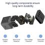 Power Strip with USB, Small Outlet Strip JSVER USB Power Strip, Travel Power Strip 3 USB Ports 3 Outlets,4.92ft Power Extension Cord for iPhone Xs/XR/X/8, Travel, Office, Cruise Ship, Dorm (Black)