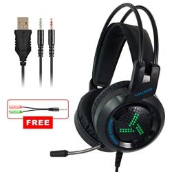 Cosbary ps4 Headset Gaming Headphone with Microphone Lightweight Design Compatible with Xbox One PC Switch Mac Laptop Tablet Mobile Phone Stereo Speaker Bass Over Ear Noise-Cancel Volume controlle