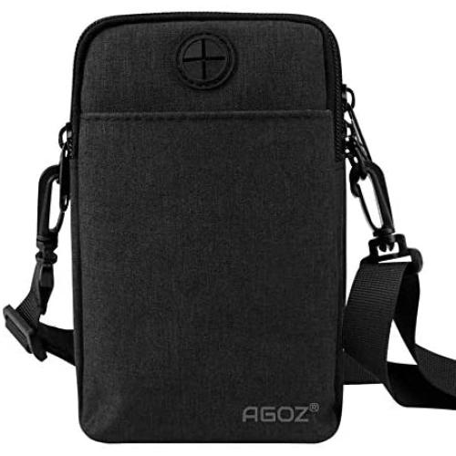 Agoz Crossbody Handbag Cell Phone Purse Wallet Sling Shoulder Bag Strap for iPhone 11 XS MAX XR X 8 Plus, 7, 6S, Samsung S10 Plus, S10e, Note 10 9 8, S9,S8 J7,Google Pixel 3A XL, LG Stylo 4 G8 (Black)