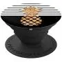 Golden Pineapple On Stripes White And Black Design PopSockets Grip and Stand for Phones and Tablets Golden Pineapple On Stripes White And Black Design PopSockets Grip and Stand for Phones and Tablets
