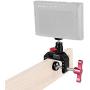 CAMVATE Heavy-Duty C Clamp Articulated 1/4"-20 Ball Head Support Holder (Red Locking Knob)