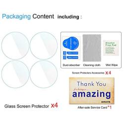 Diruite 4-Pack for Samsung Galaxy Watch 42mm Screen Protector Tempered Glass for Galaxy Watch 42mm [2.5D 9H Hardness] [Anti-Scratch] [Bubble-Free]
