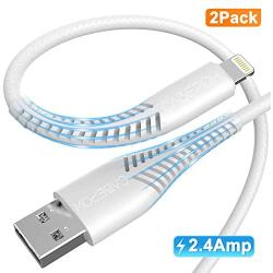 [ Apple MFi Certified ] 6ft iPhone Charger Cord, CABEPOW 2Pack Long Lightning Cable 6 Foot, High Fast/Data Sync 6Feet iPhone Charging Cable for iPhone 11/11Pro/11Max/XS/XR/XS Max/8/7/6/5S. White