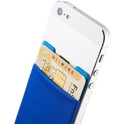 Sinjimoru Card Holder for Back of Phone, Stick on Wallet Functioning as Card Sleeves, Cell Phone Credit Card Holder, Minimallist Wallet Sticker for iPhone. Sinji Pouch Basic 2, Blue