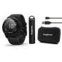 Garmin Fenix 6 Pro (Black with Black Band) Power Bundle with HD Screen Protectors, PlayBetter Portable Charger & Protective Hard Case | PulseOx, ClimbPro, Maps, PacePro, Spotify, Music