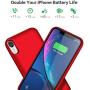 Trswyop Battery Case for iPhone XR, 6800mAh Portable Charging Case for iPhone XR Rechargeable Backup External Battery Pack Extended Battery Protective Charger Case(6.1inch)-Red