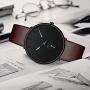 Mens Watches Minimalist Ultra Thin Waterproof Fashion Dressy Wrist Watch for Men Business Casual Luxury Quartz Analog Watch