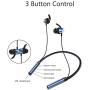 Jomifit Bluetooth 5.0 Neckband Headphones, Wireless Neckband Headset Stereo Noise Cancelling, IPX5 Waterproof Sports Earphones, Gym, Workout, Travel, Business, Magnetic Earbuds – Blue