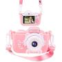 ROOCHL Kids Camera for Girls Gifts HD 2.0 Inches Screen Kids Video Camera Anti-Drop Children Selfie Toy Camera Mini Cartoon Child Camcorder for 3-14-Year-Old with Soft Silicone Case (Pink)