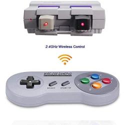 HonWally Wireless Game pad Compatible Super NES Classic Edition&NES Classic Edition,2.4GHz USB Game Controller Compatible PC,Mac,Raspberry PI and Mobile Phone (Colored Key 2 Packs)